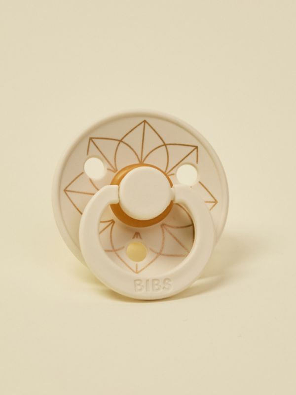 Соска-пустышка латексная BIBS Colour - Noor - Ivory/Gold 6+ мес