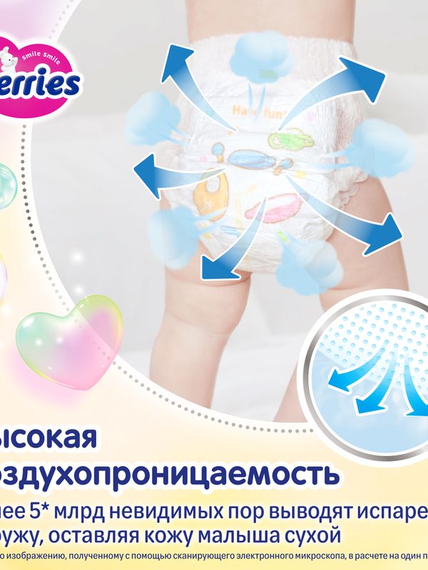 MEGA Трусики Merries размер M 6-11 кг 62 шт Q-форма
