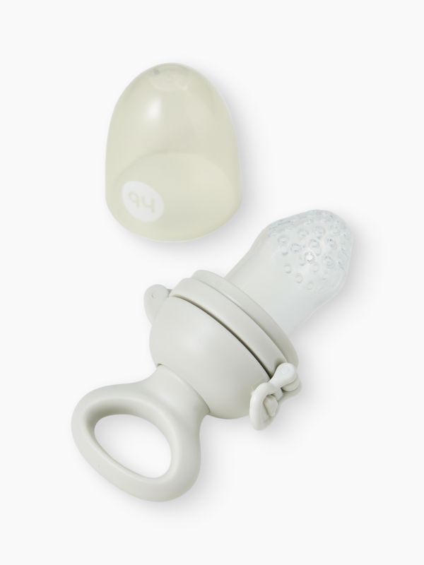 Ниблер с силиконовой сеточкой light grey Happy baby (6мес+)