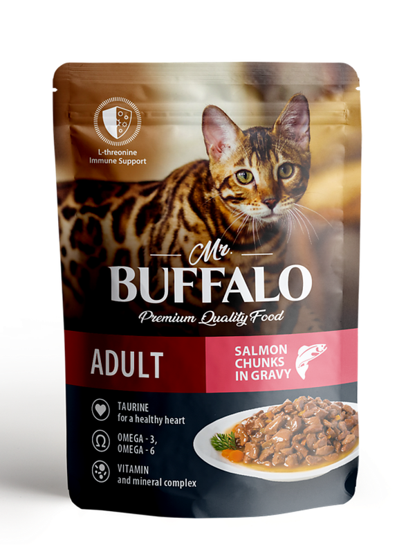 Mr.Buffalo Влажный корм пауч для кошек в соусе, 85г