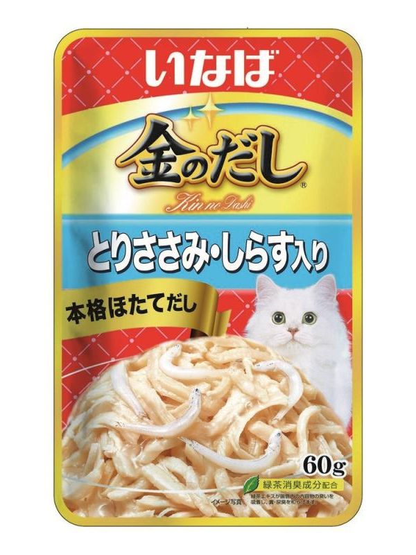 INABA КИННОДАСИ влажный корм 60г для кошек пауч