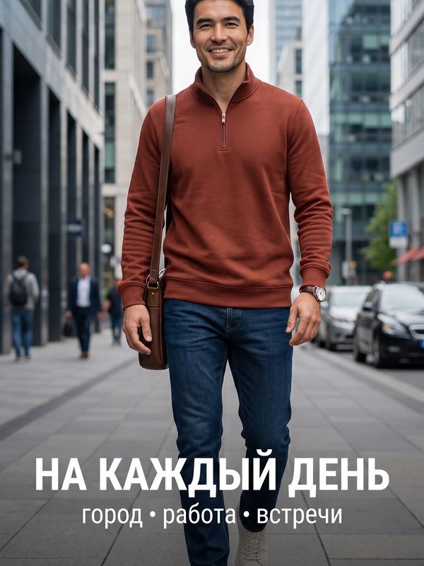 Джемпер со стойкой на молнии  264969099