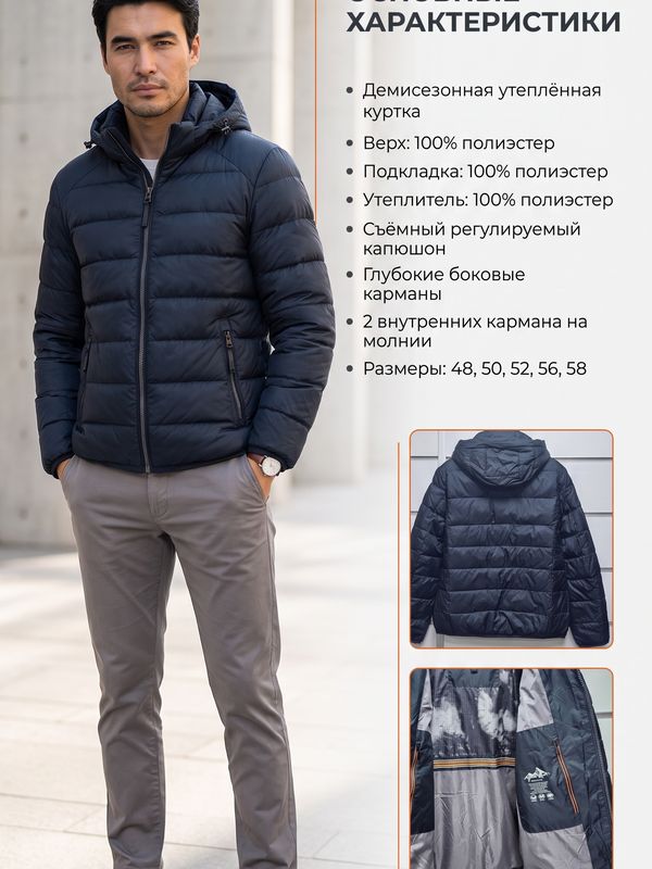 Демисезонная куртка с капюшоном   099379979 РР3