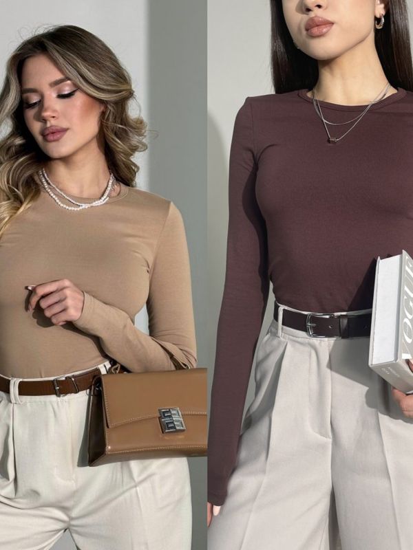 Базовый лонгслив SHOPDAANNA стандартной длины 72450513