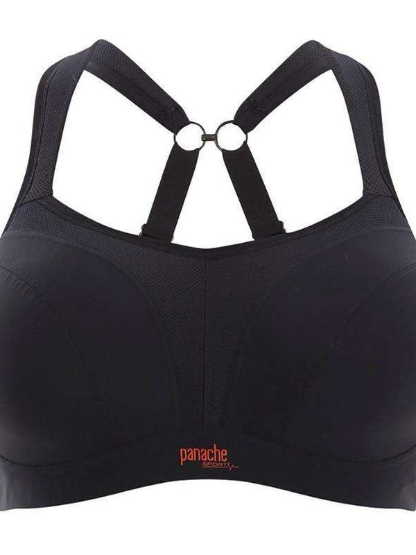 Sport bra, 5021 формованная чашка, бежевый, черный