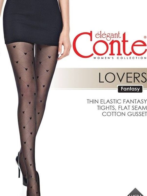 Conte Lovers 30 DEN (в ромбы и сердечки)