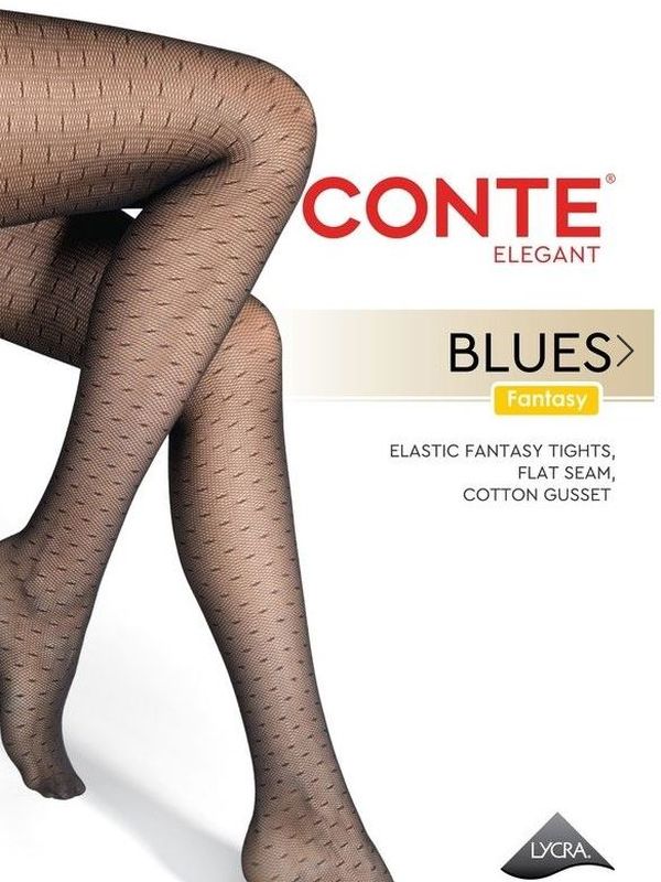 Conte Blues 40 DEN (мелкую сеточку с горизонтальными линиями)
