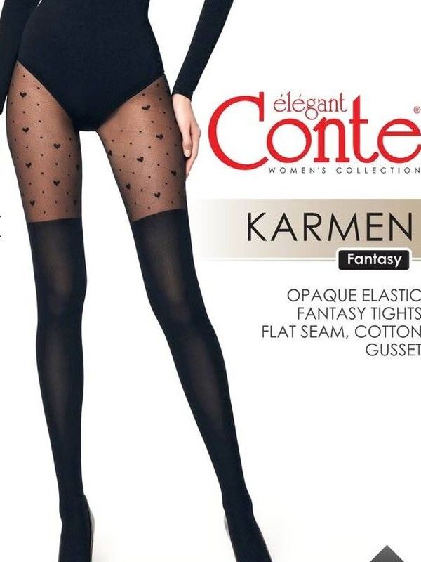 Conte Karmen 20/50 DEN (с имитацией гольфинов и сердечками)