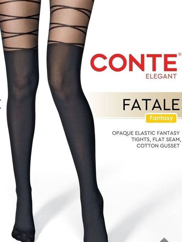 Conte Fatale фант. 60/20 DEN (с имитацией гольфинов со шнуровкой)