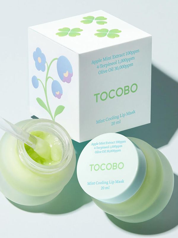 Охлаждающая ночная маска для губ с экстрактом мяты Tocobo