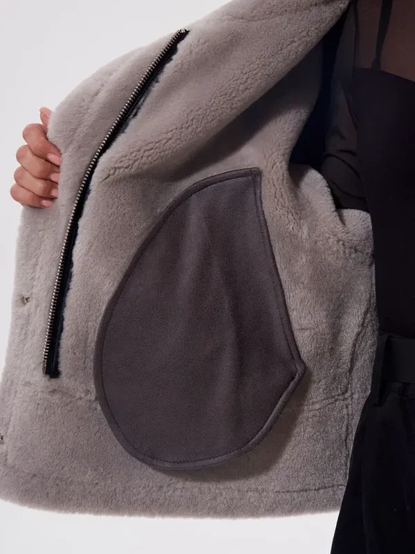 MW Collection Дубленка  искусственный мех 1031-436D-M395  р.50/52