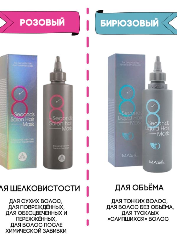 Экспресс-маска для объема волос Masil 8 Seconds Salon Liquid Hair Mask