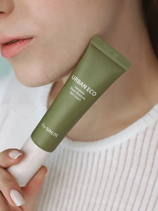 Глубокоувлажняющий крем для век с корнем льна The Saem Urban Eco Harakeke Deep Moisture Eye Cream, 3
