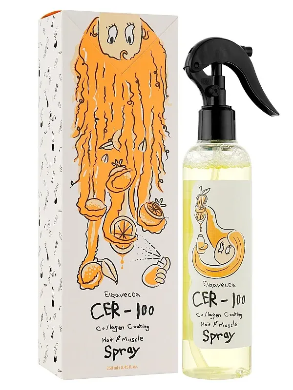 Спрей для волос с коллагеном ELIZAVECCA Cer-100 Collagen Coating Hair A+ Muscle Spray. 250мл
