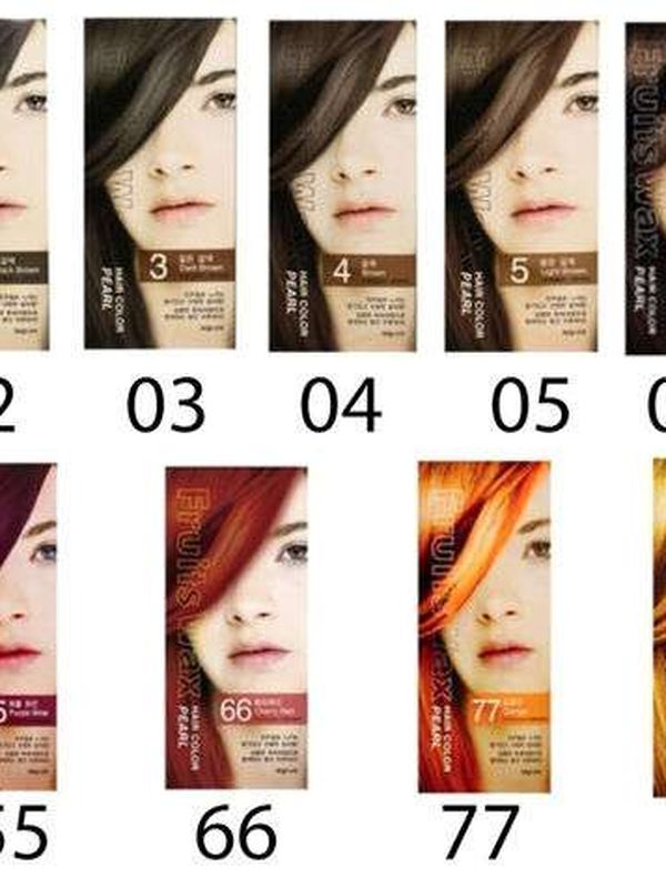 Краска для волос на фруктовой основе WELCOS Fruits Wax Pearl Hair Color