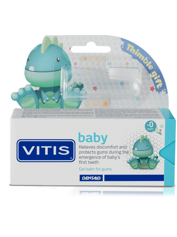 Зубная паста-гель детская VITIS® baby от 0+ месяцев + силиконовый напальчник
