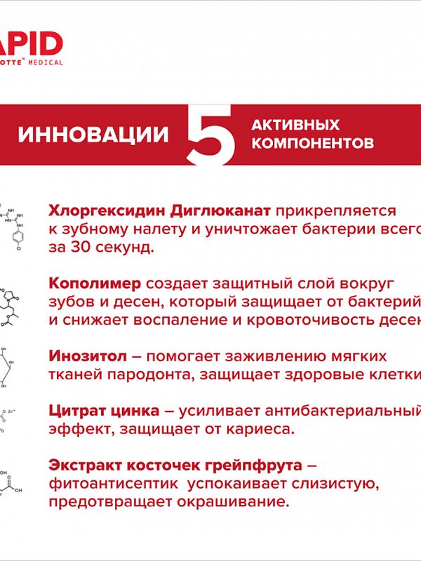 RAPID. Набор для профилактики воспалений в полости рта до и после операций