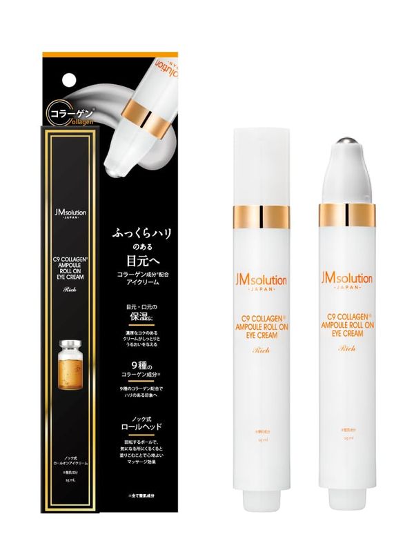 Крем для глаз с роликовым аппликатором JMsolution C9 Collagen Ampoule Roll On Eye Cream AD Rich 15мл