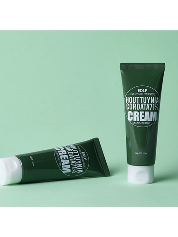 Увлажняющий крем для лица с экстрактом хауттюйнии Derma Factory Houttuynia cordata 71% cream 60мл