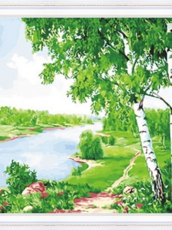 Алмазная мозаика 40*50см Березовая роща