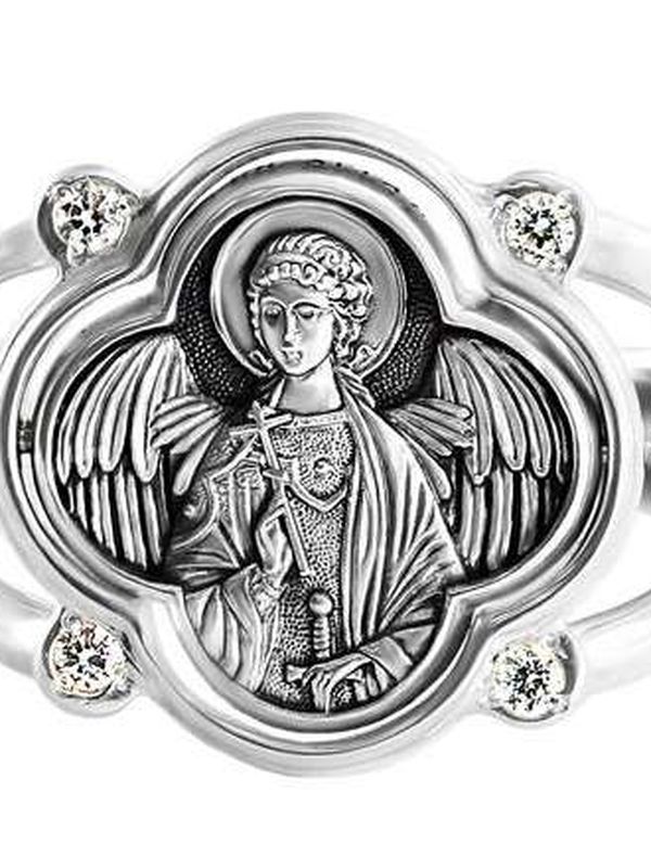 КОЛЬЦО ДВОЙНОЕ  СЕРЕБРО 925°, ФИАНИТЫ арт.884