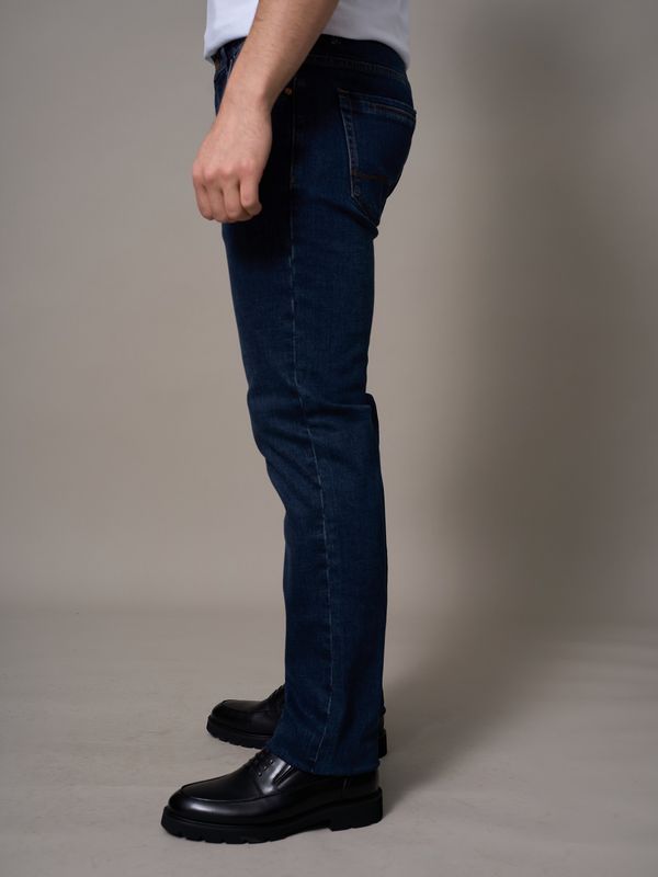 Джинсы мужские прямые MR2676F BLUE-BLACK