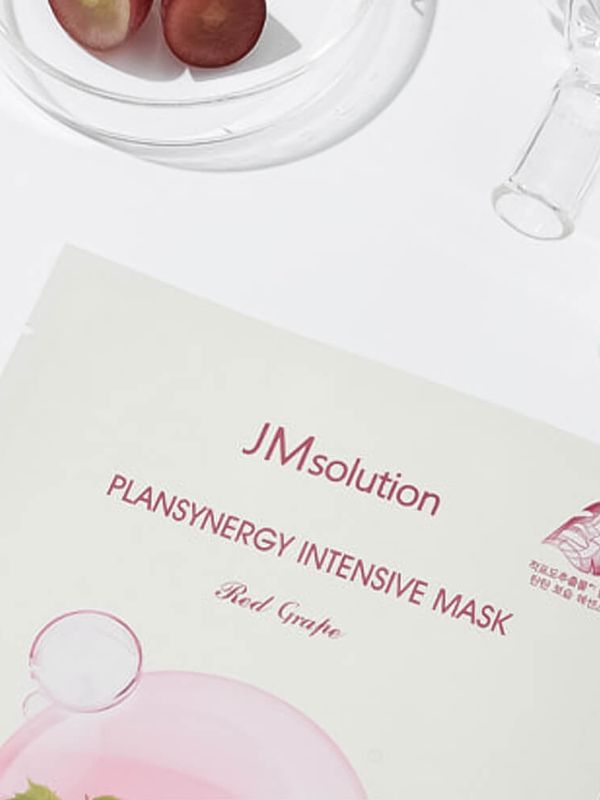 Укрепляющая тканевая маска с красным виноградом JMsolution Plansynergy Intensive Mask Red Grape