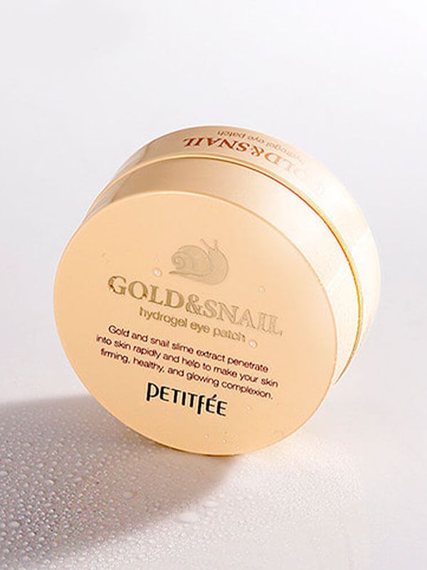 Гидрогелевые патчи для век с муцином улитки Petitfee Hydro Gel Eye Patch Gold & Snail