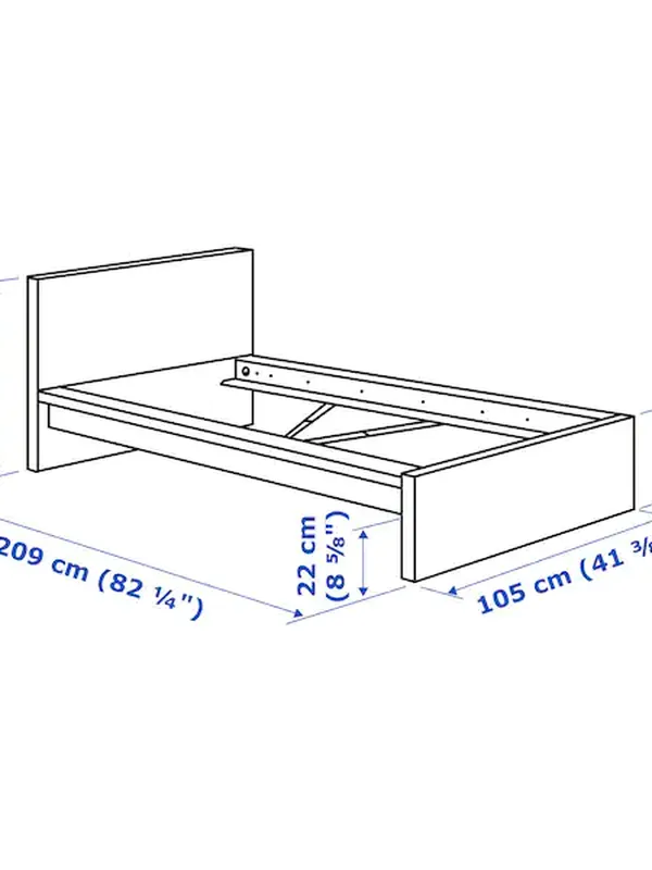 Каркас кровати  90x200 см МАЛЬМ