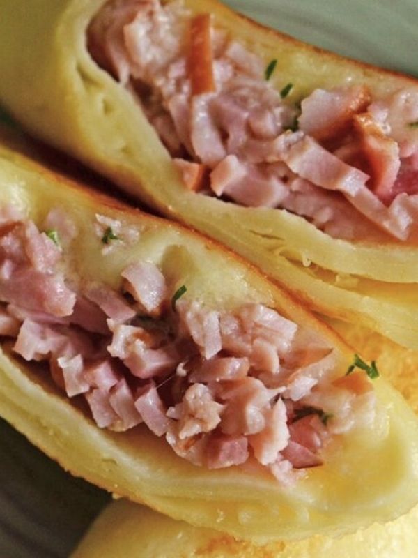 Млинці з шинкою та голандським сиром