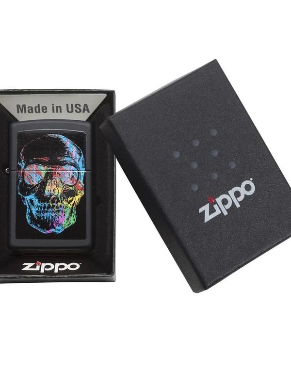 28042 218 Zippo Colourful Skull