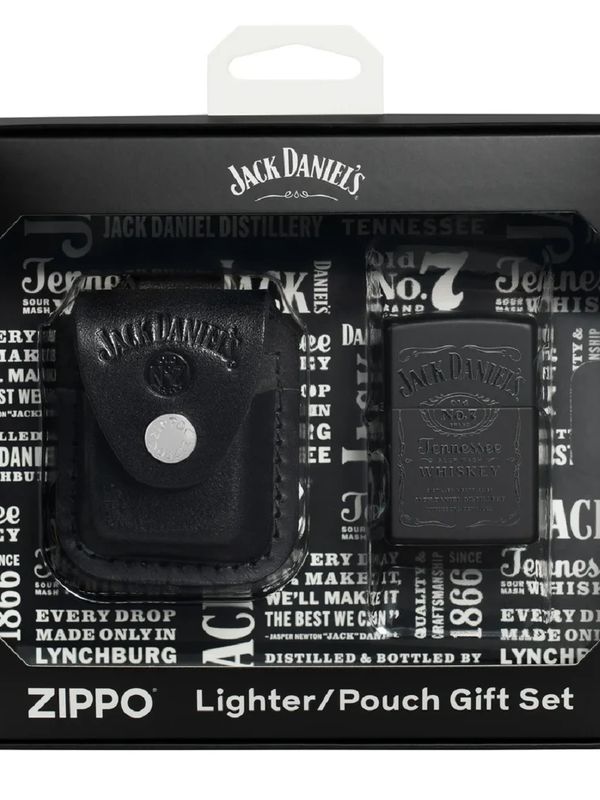 Gift Set brichetă + husă 48460 218 Zippo Jack Daniel’s WPL and Pouch