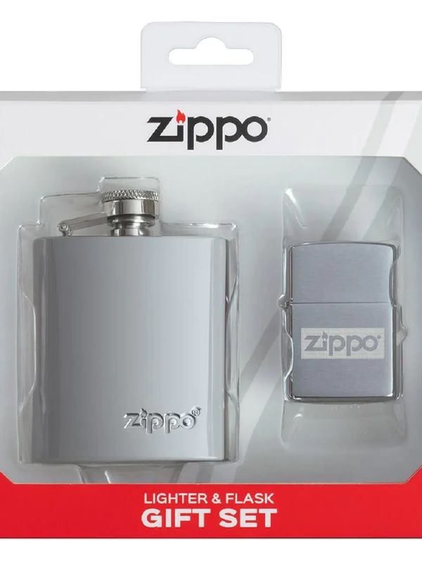 Gift Set 49358 200 Zippo Flask & Lighter