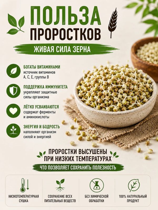 НАБОР ИЗ 8 ВКУСОВ Живой гранолы из проростков, 1030 гр