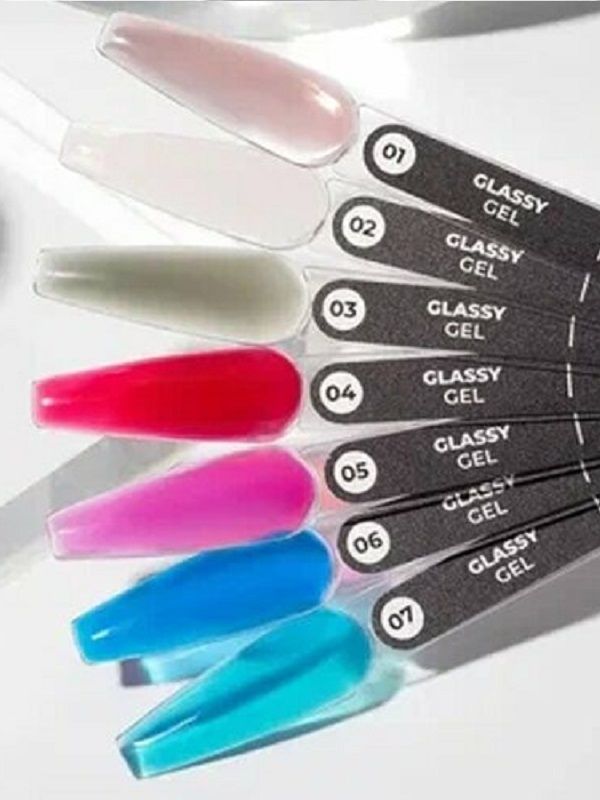 TNL гель для наращивания Glassy Gel витражный цветной