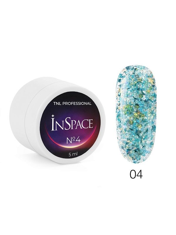 TNL Гель для дизайна InSpace, светоотражающий с голографическим глиттером