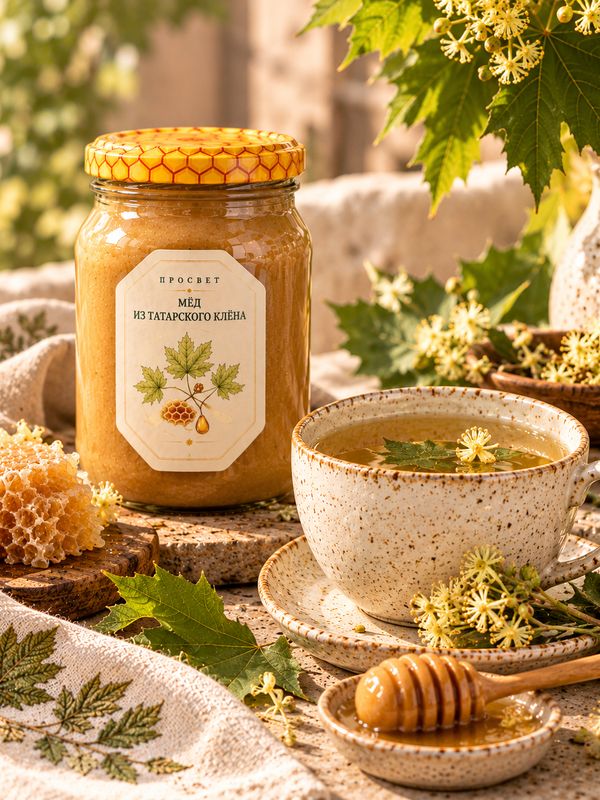 Татарский клён | Редкий мёд с ореховыми нотами |
