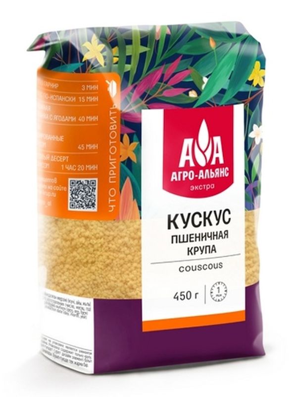 Кускус крупа пшеничная  "Агро-Альянс Экстра" 450 гр. 1/8