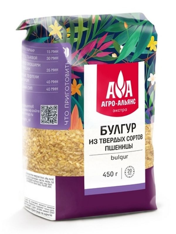 Булгур крупа пшеничная  "Агро-Альянс Экстра" 450 гр 1/8
