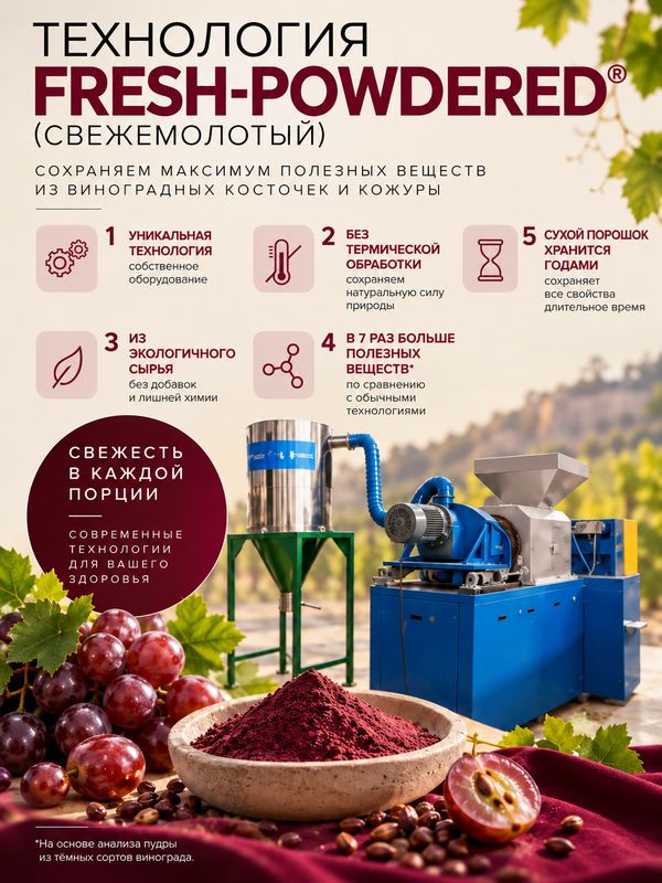 Виноградная пудра (экстракт) с ресвератролом