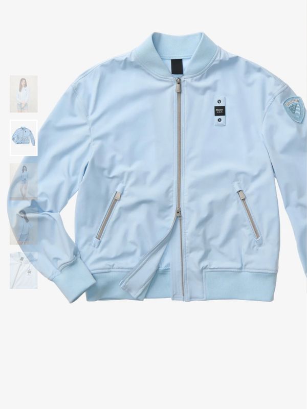 Бомбер голубой Blauer