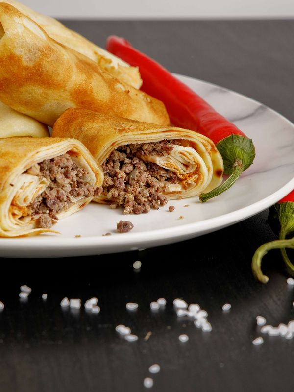 БЛИНЧИКИ С МЯСОМ И РИСОМ