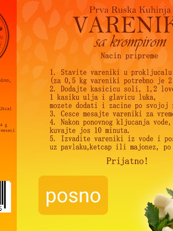Vareniki sa krompirom