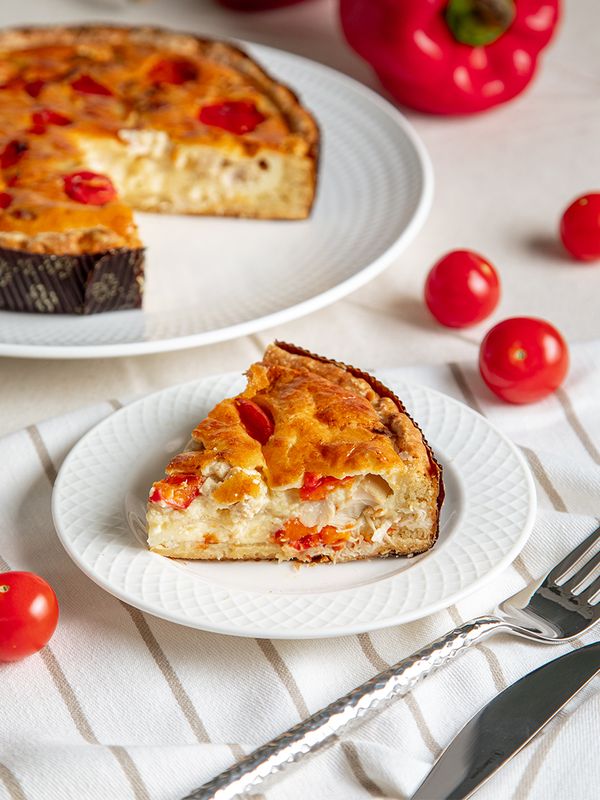 Киш курица болгарский перец