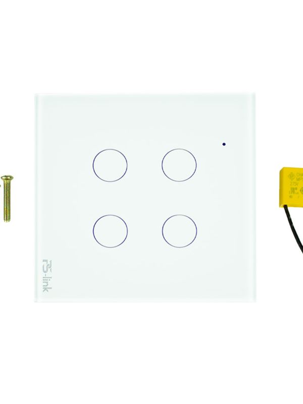 Выключатель света WIFI Ps-Link WF-E4RF Белый