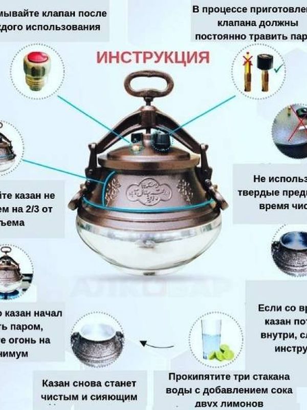 Афганский казан скороварка (Красный)