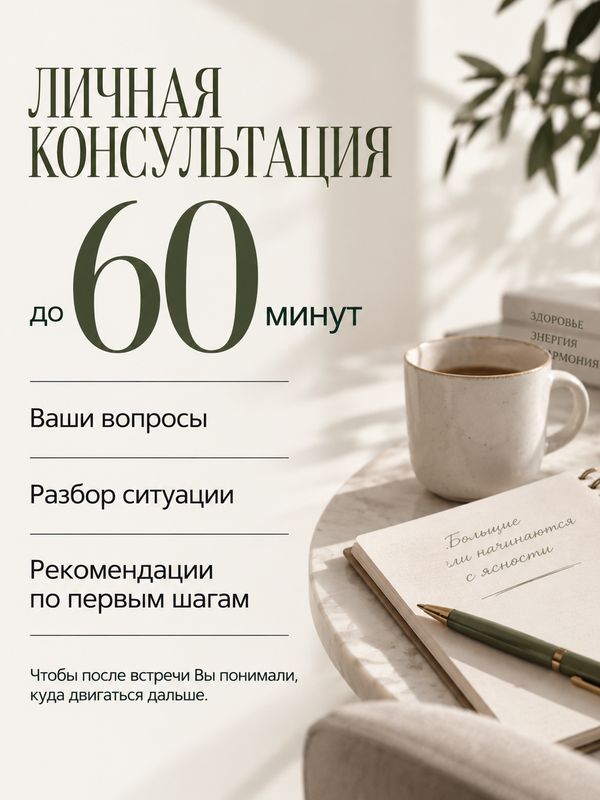 ЛИЧНАЯ КОНСУЛЬТАЦИЯ ОТ ЗАЛИИ
