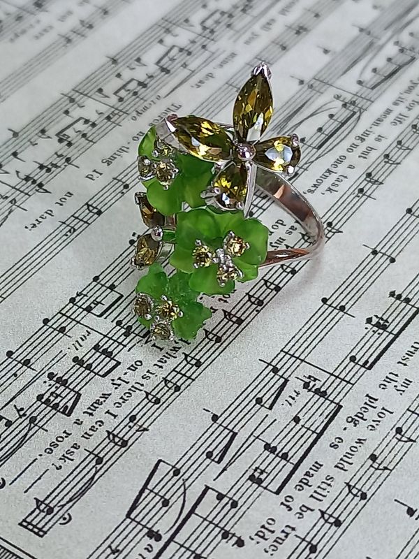 Серебряный комплект с фианитами