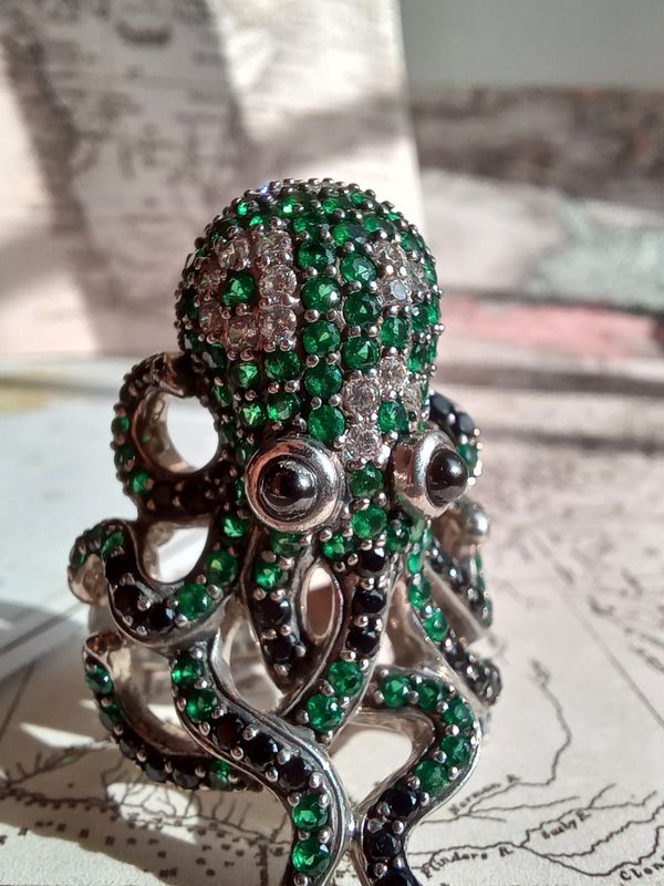 Серебряный набор Осьминоги
