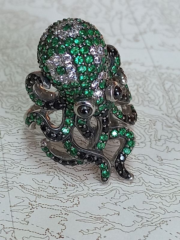 Серебряный набор Осьминоги